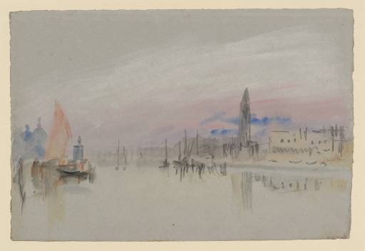Joseph Mallord William Turner, ‘Boats on the Bacino, Venice, with Santa Maria della Salute, the Dogana, the Campanile of San Marco (St Mark's) and the Palazzo Ducale (Doge's Palace)’ 1840
