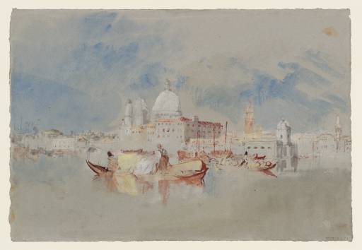 Joseph Mallord William Turner, ‘Boats at the Entrance to the Canale della Giudecca, Venice, off Santa Maria della Salute and the Dogana’ ?1840
