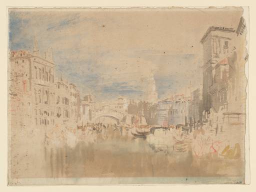 Joseph Mallord William Turner, ‘The Grand Canal, Venice, near the Palazzi Grimani and Papadopoli, with the Rialto Bridge Beyond’ 1840