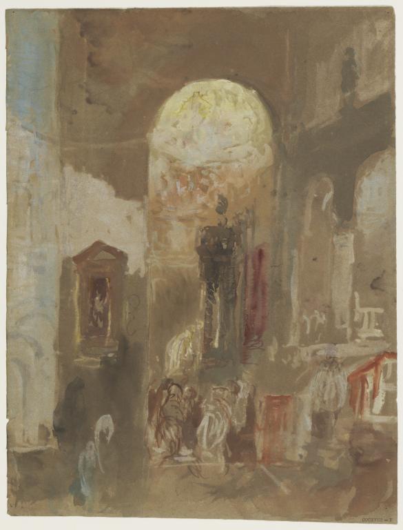 Joseph Mallord William Turner, ‘The Nave of the Basilica of San Marco (St Mark's), Venice, with the North Transept Beyond’ 1840