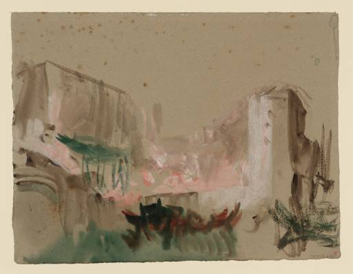Joseph Mallord William Turner, ‘?The Grand Canal, Venice, North of the Rialto Bridge’ 1840
