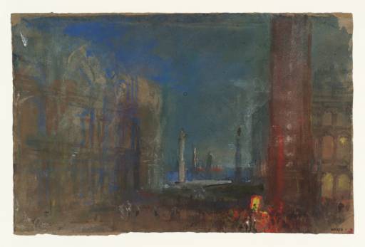 Joseph Mallord William Turner, ‘The Piazza San Marco (St Mark's Square), Venice, at Night, with the Basilica, Campanile and Piazzetta, and San Giorgio Maggiore in the Distance’ 1840
