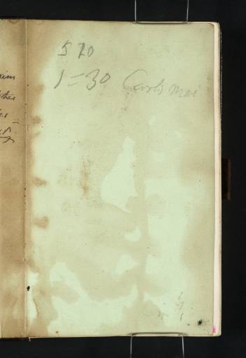 Joseph Mallord William Turner, ‘Inscription by Turner: Financial Notes’ 1840