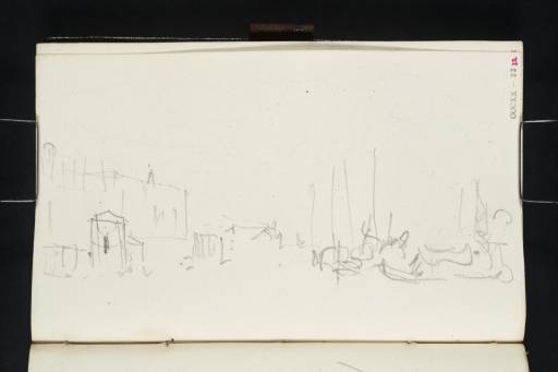 Joseph Mallord William Turner, ‘?A Venice Waterfront, with Moored Boats’ 1840
