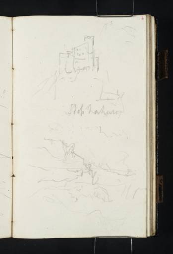 Joseph Mallord William Turner, ‘Schloss Neuhaus (or Maultasch), near Terlano (Terlan); Mountains ?in the Tyrol Alps near Merano (Meran)’ 1840