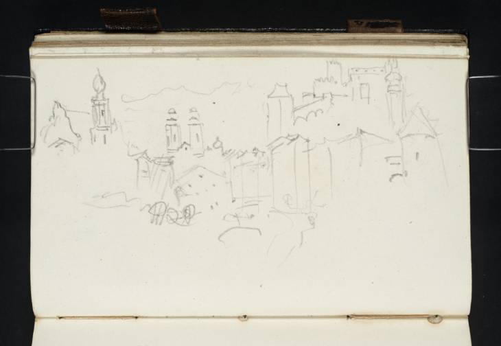 Joseph Mallord William Turner, ‘Brunico (Bruneck) and its Castle, with the River Rienza (Rienz)’ 1840