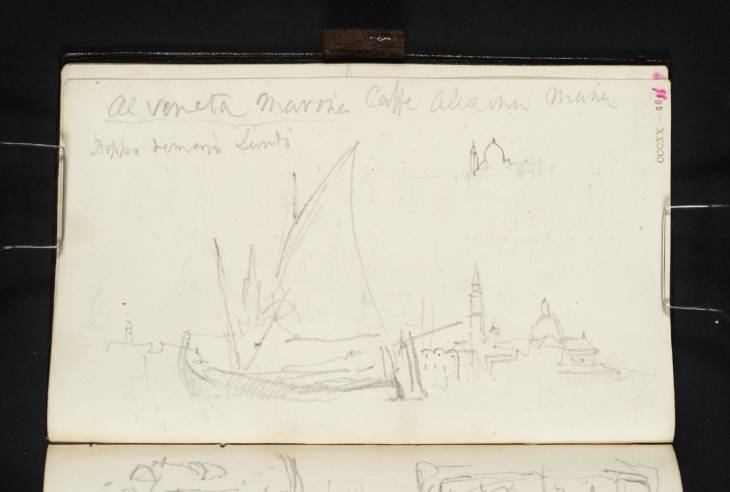 Joseph Mallord William Turner, ‘A Fishing Boat off San Giorgio Maggiore, Venice; the Dome of the Redentore in the Distance’ 1840