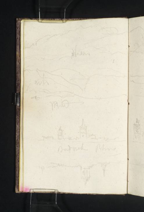 Joseph Mallord William Turner, ‘Hilly Views, Perhaps on the River Rhine; ?Büderich, near Düsseldorf, or its Namesake, near Wesel, on the Rhine’ 1833