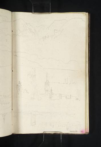 Joseph Mallord William Turner, ‘Hilly Views, Perhaps on the River Rhine; ?Büderich, near Düsseldorf, or its Namesake, near Wesel, or on the Rhine’ 1833