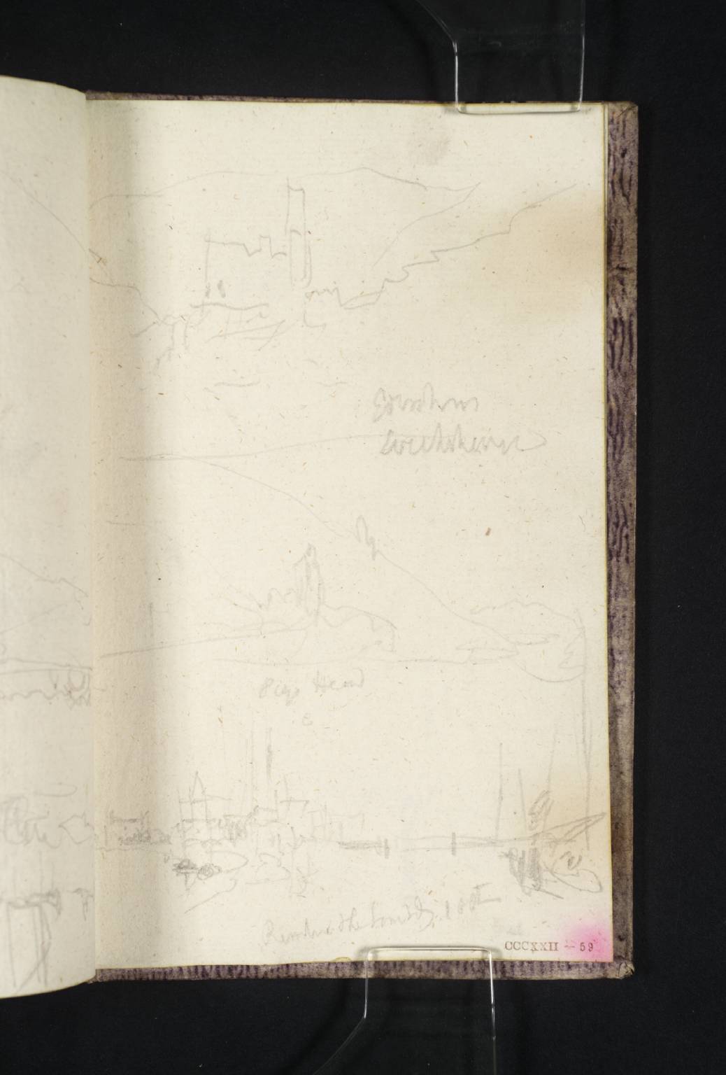 Castle among Mountains. ?Edensheim [Turner], Also River Scene