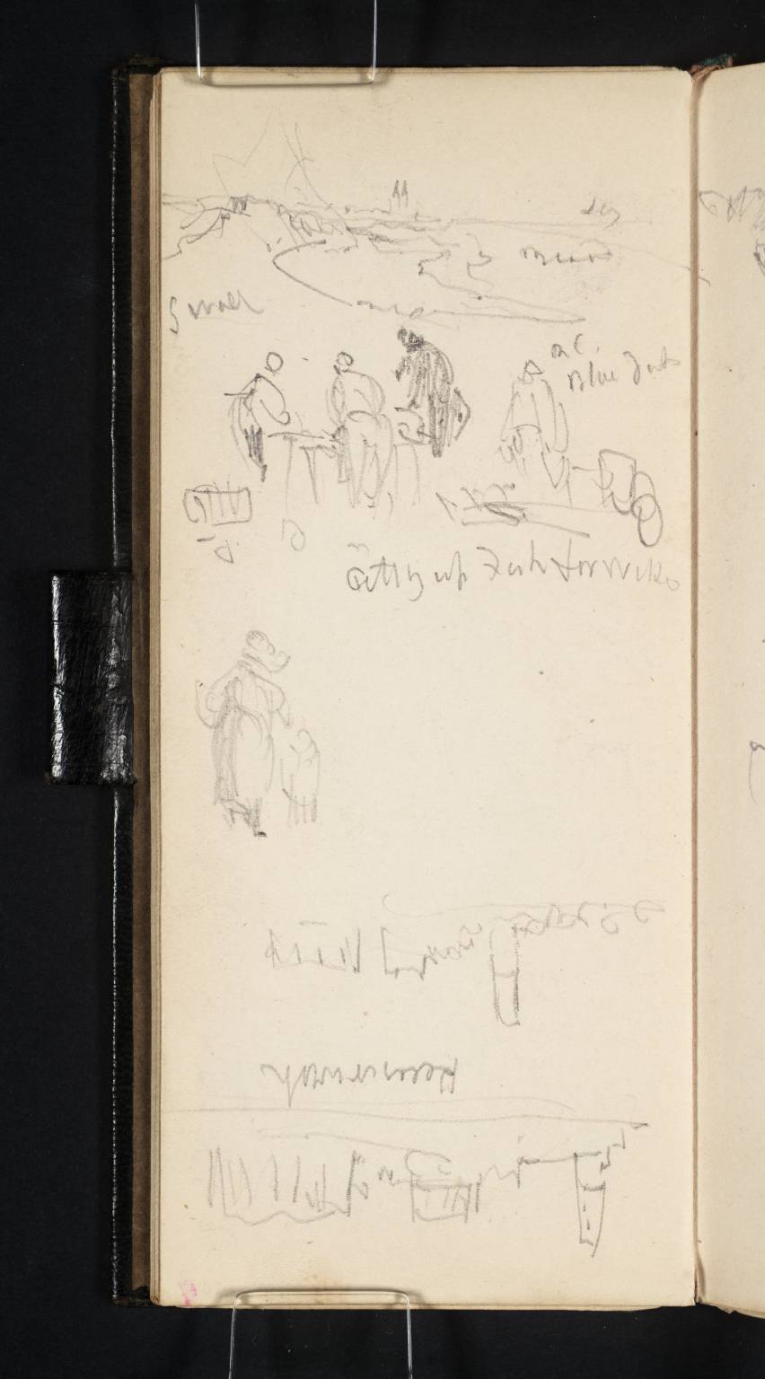 Fishermen on Coast. ?Cutting Up Fish for Market [Turner]