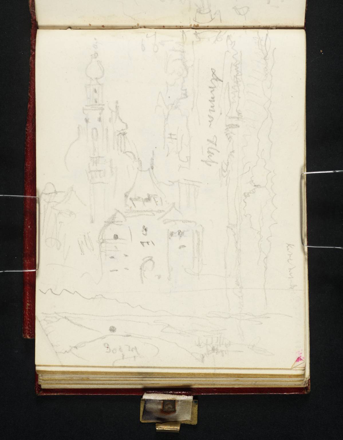 Group of Buildings; Also Mountains. ?Kirchenberg, Lemnian Fluss [Turner]