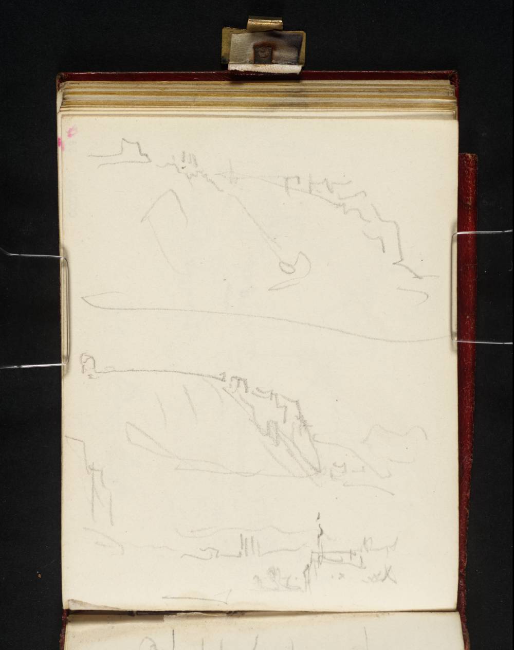 River Scene with Mountain and Castle