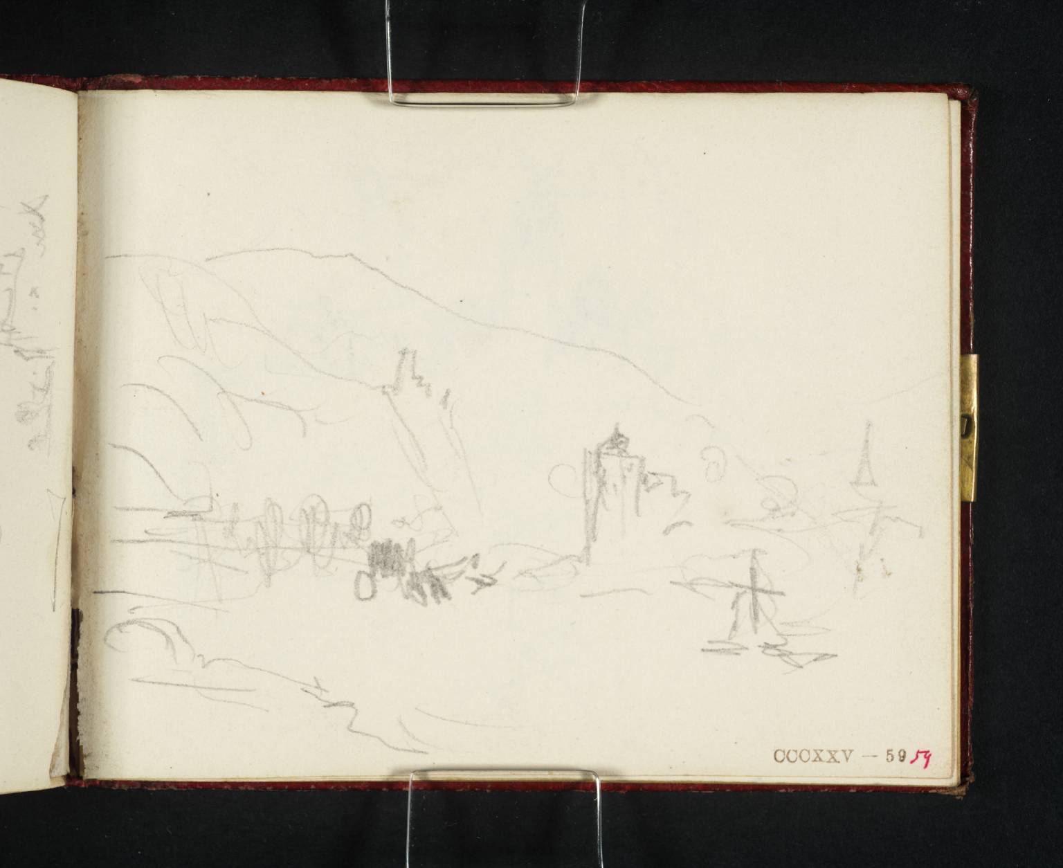 River Scene with Mountain and Castle