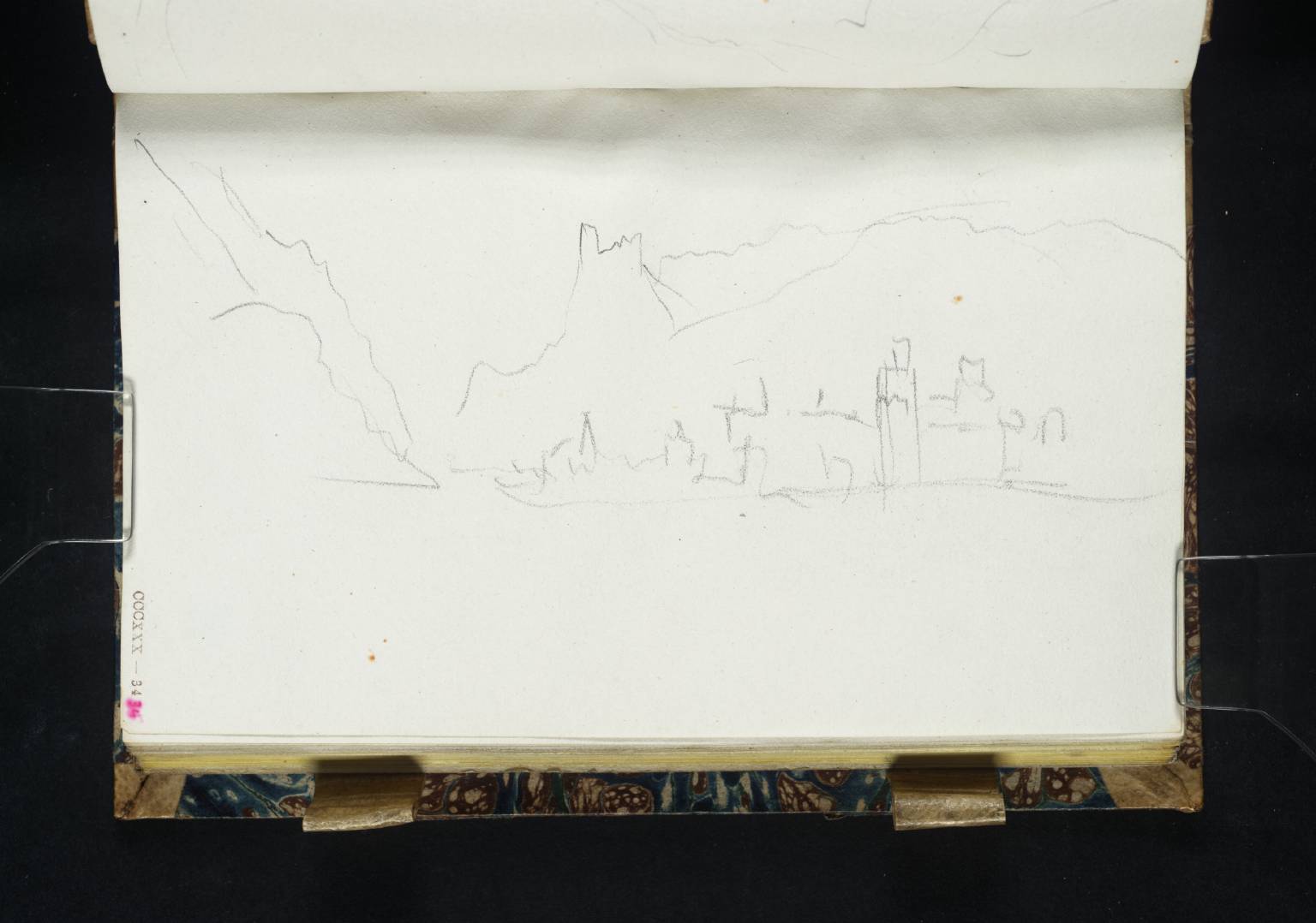 Town beside River, with Castle on Rock Beyond