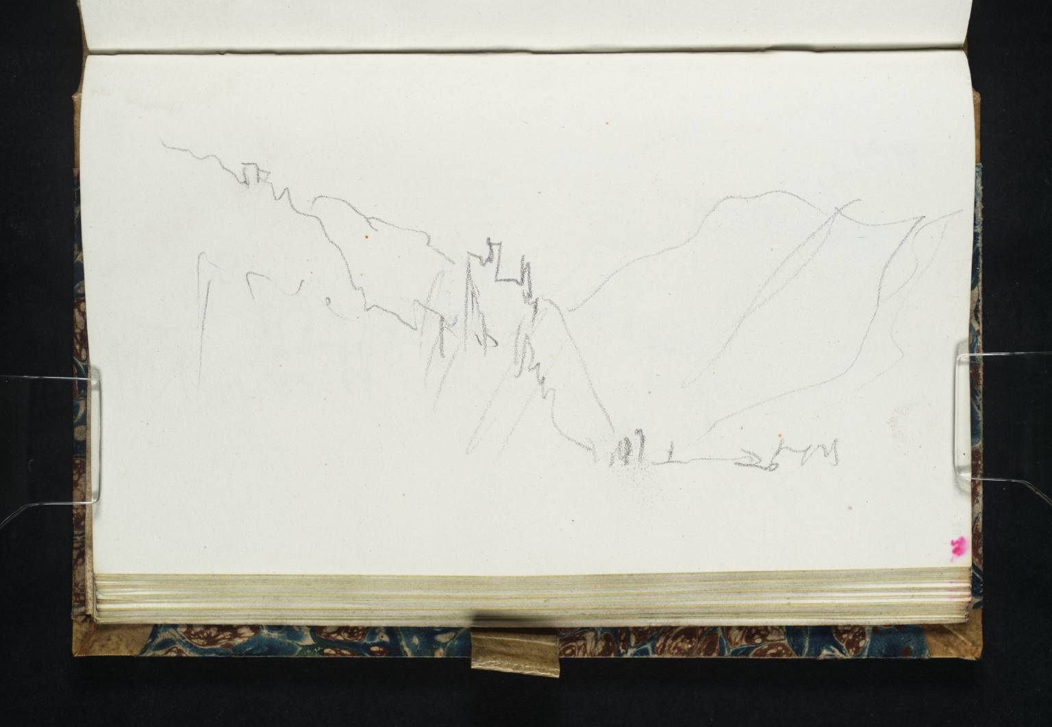 Castle on Rock among Mountains