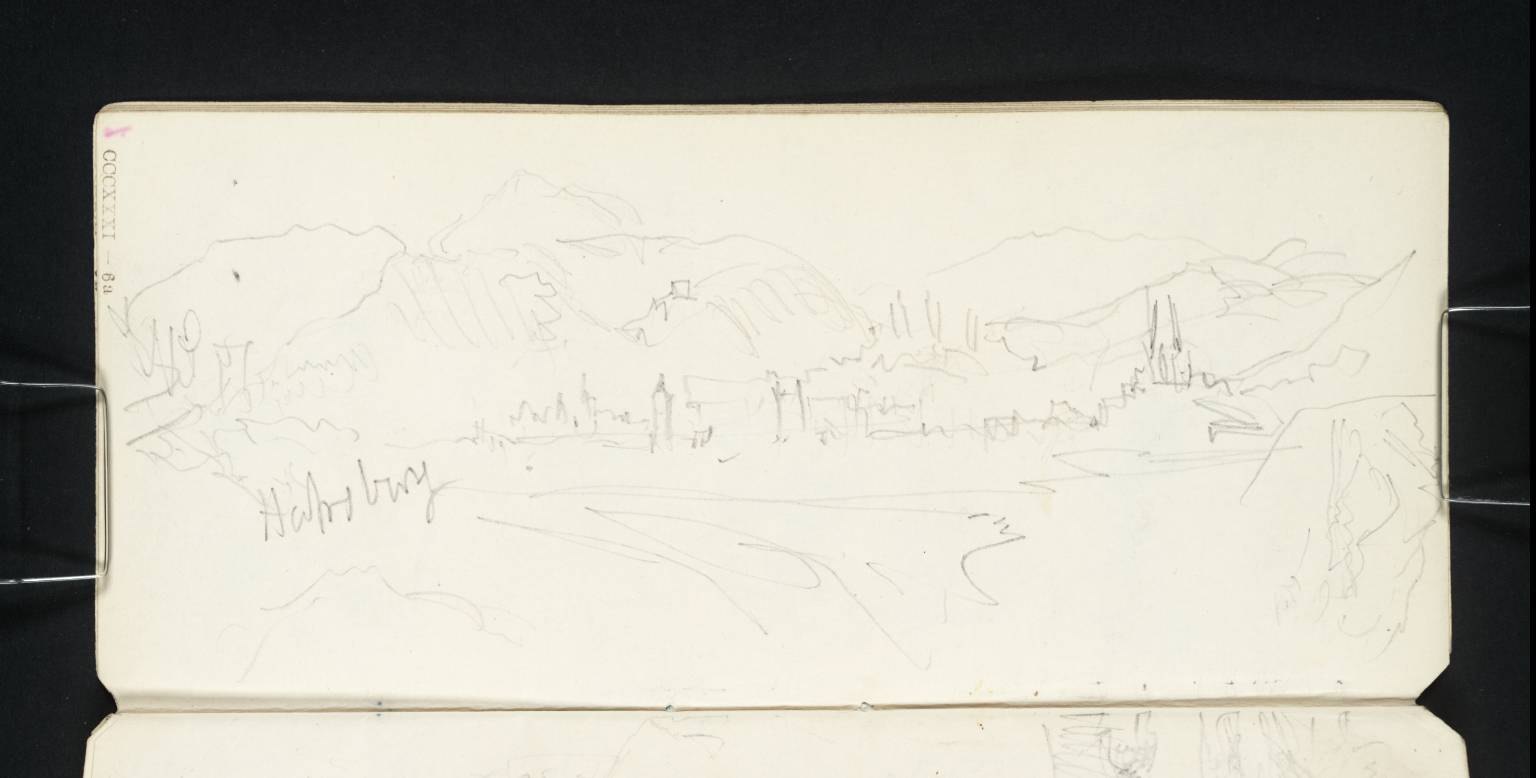 Mountains beside Lake. Hapsburg [Turner] (Habsburg, between Basle and Zürich)