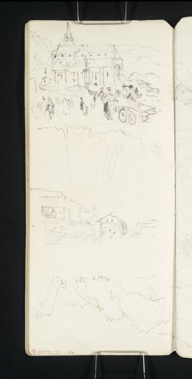 Church, with Figures; a Hut, and View of Mountains. Bay of Uri [Turner] (near Brunnen)