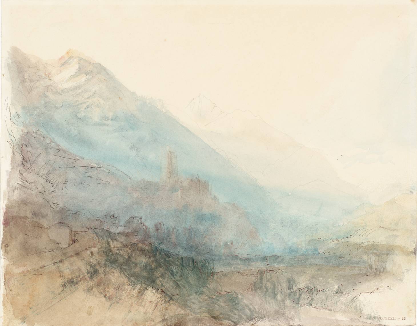 Martigny: The Castle of La Bâtiaz, from the South