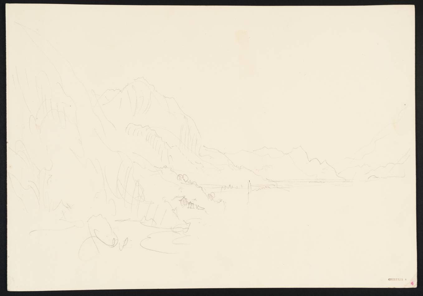 Mountains beside Lake. (?Lucerne)