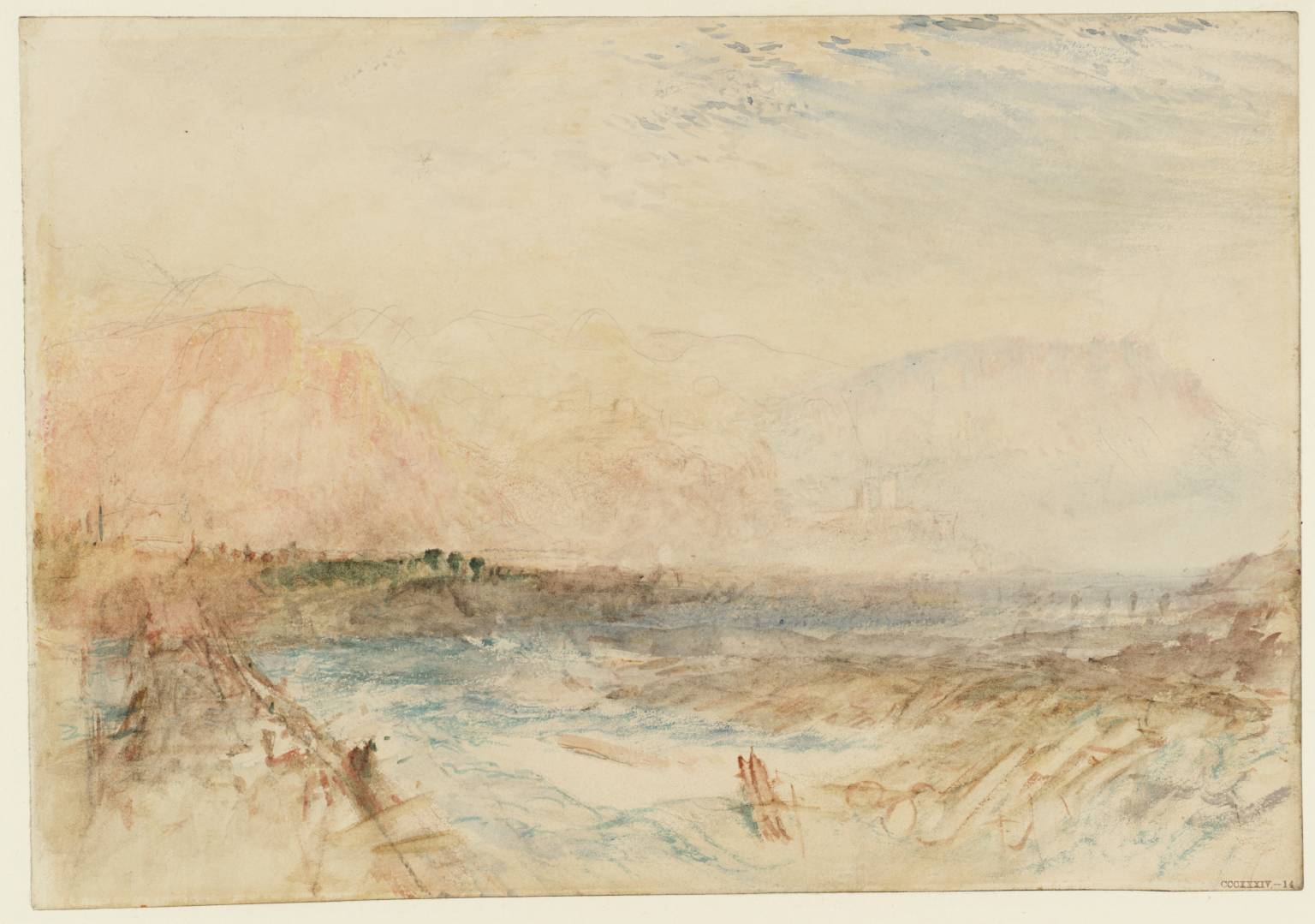 Lake, with Mountains