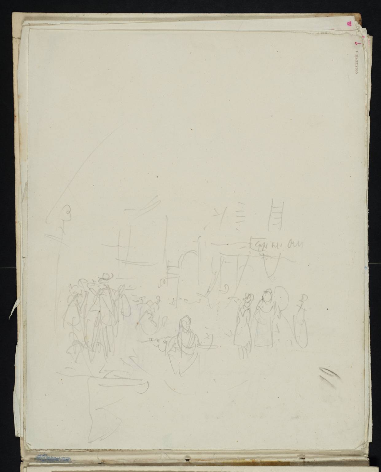 Figures outside a Café