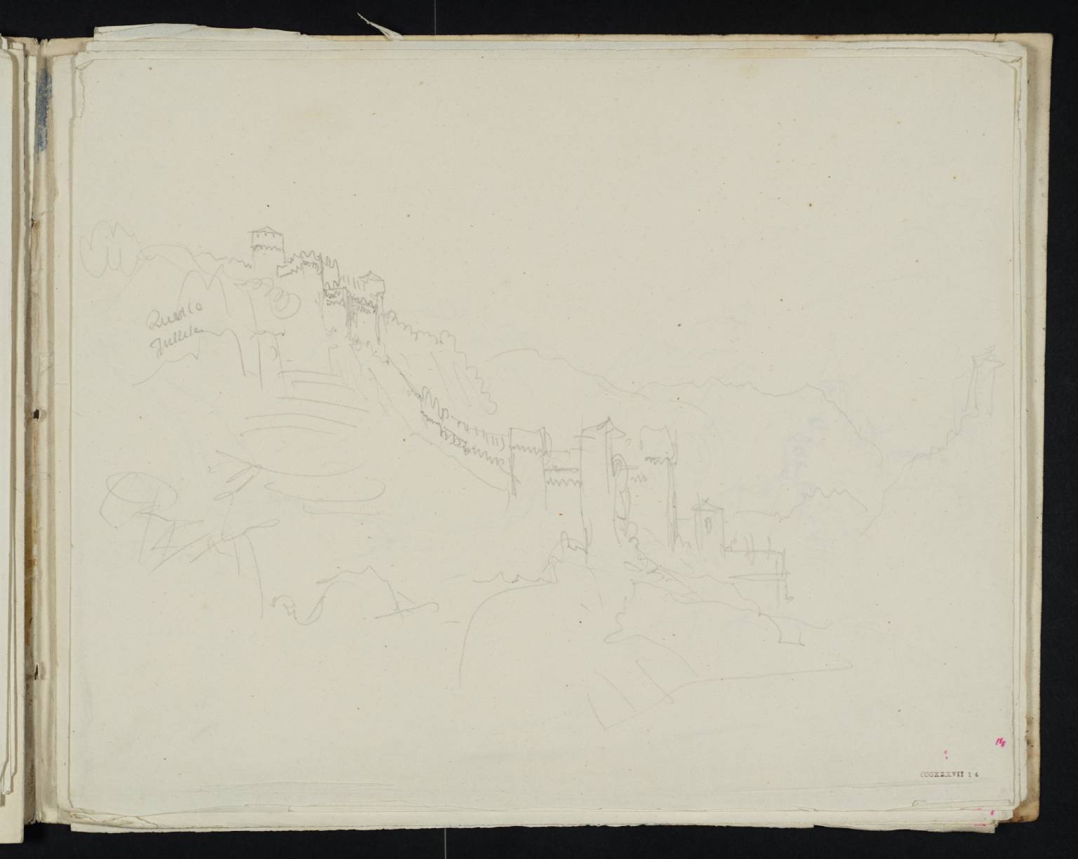 Fortifications on Mountain-Side. ?Querto Fullate [Turner]