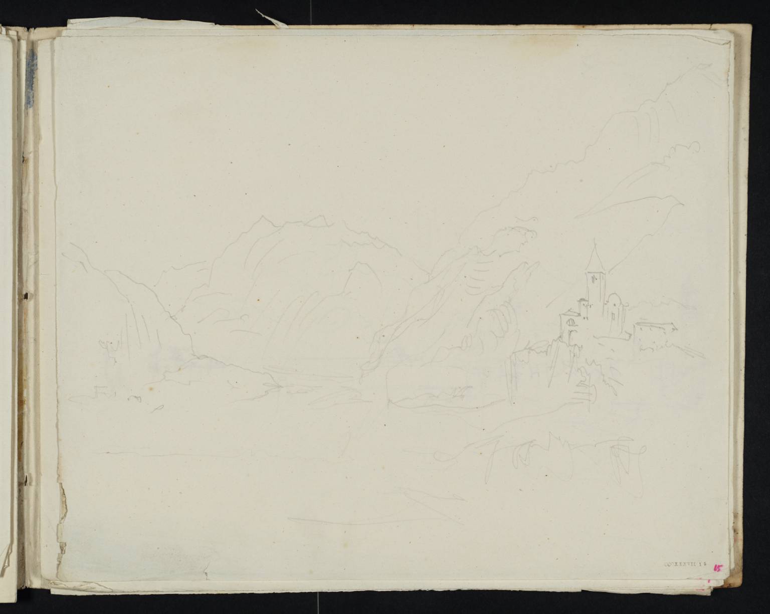 Chapel on Rock among Mountains