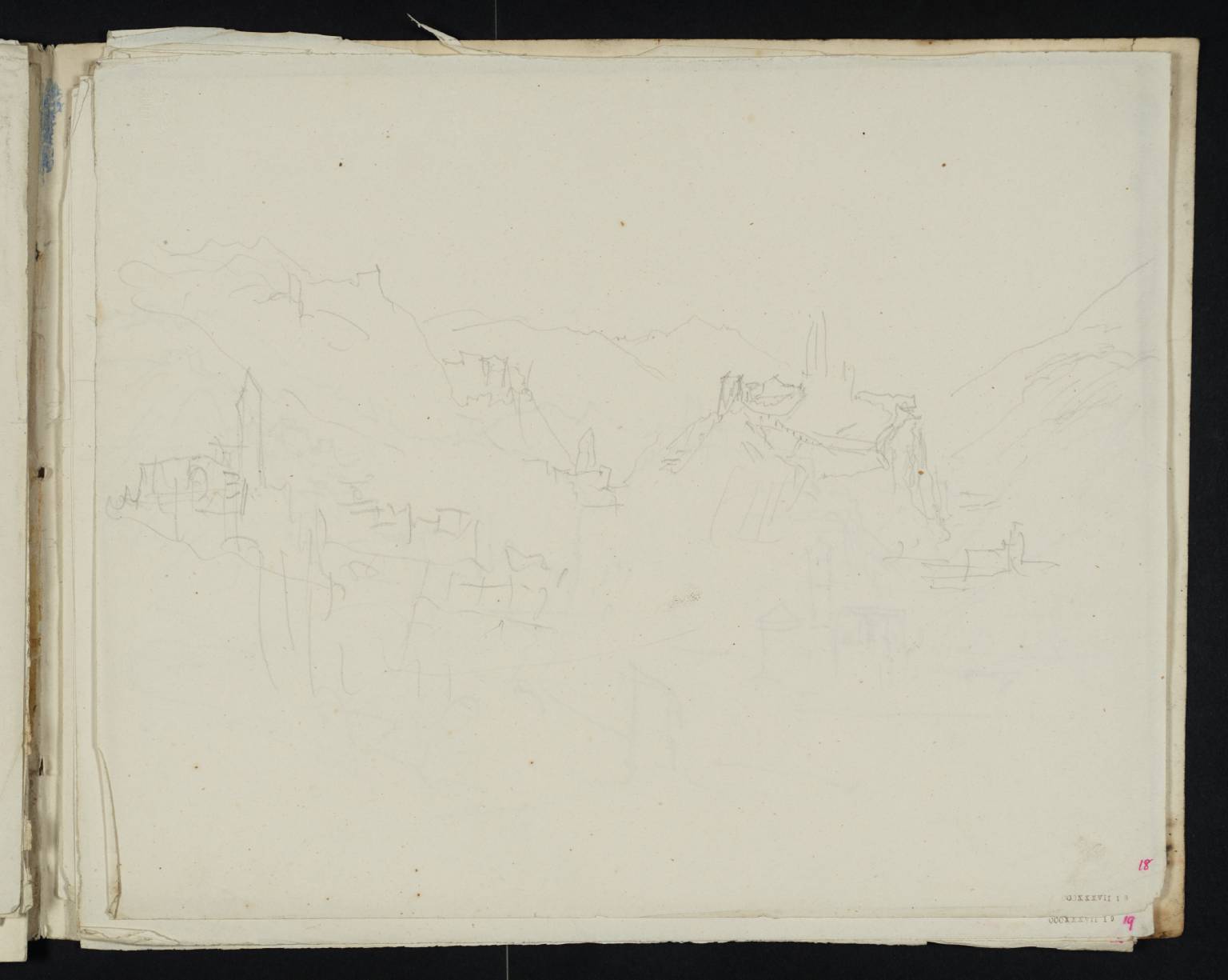 Castle on Rock in Mountain Pass
