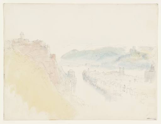 Joseph Mallord William Turner, ‘A Panoramic View over Passau from near the Oberhaus, East down the River Danube to the Confluence with the Inn and West up the Danube’ 1840