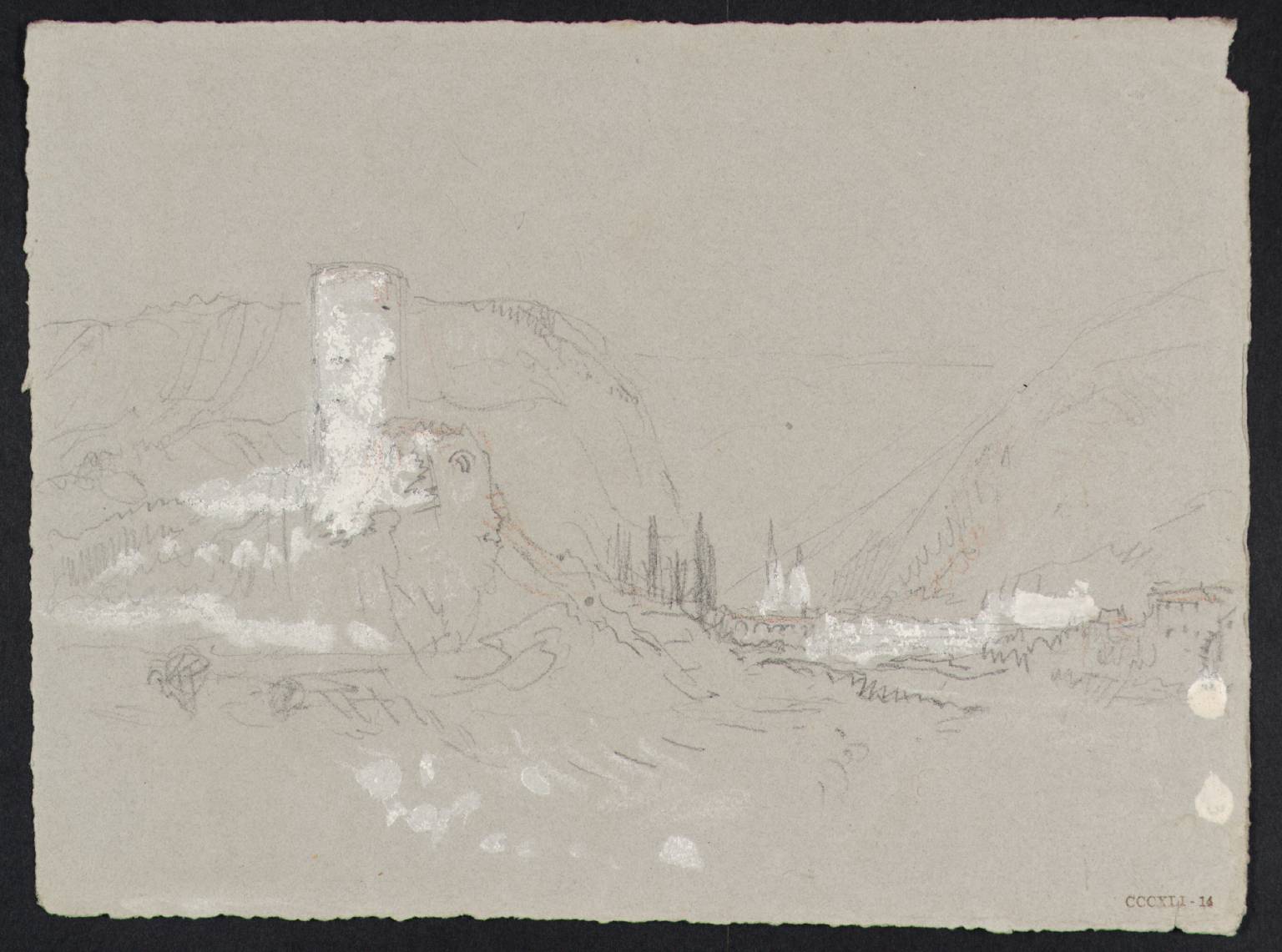 Ruined Tower Commanding a Mountain Pass