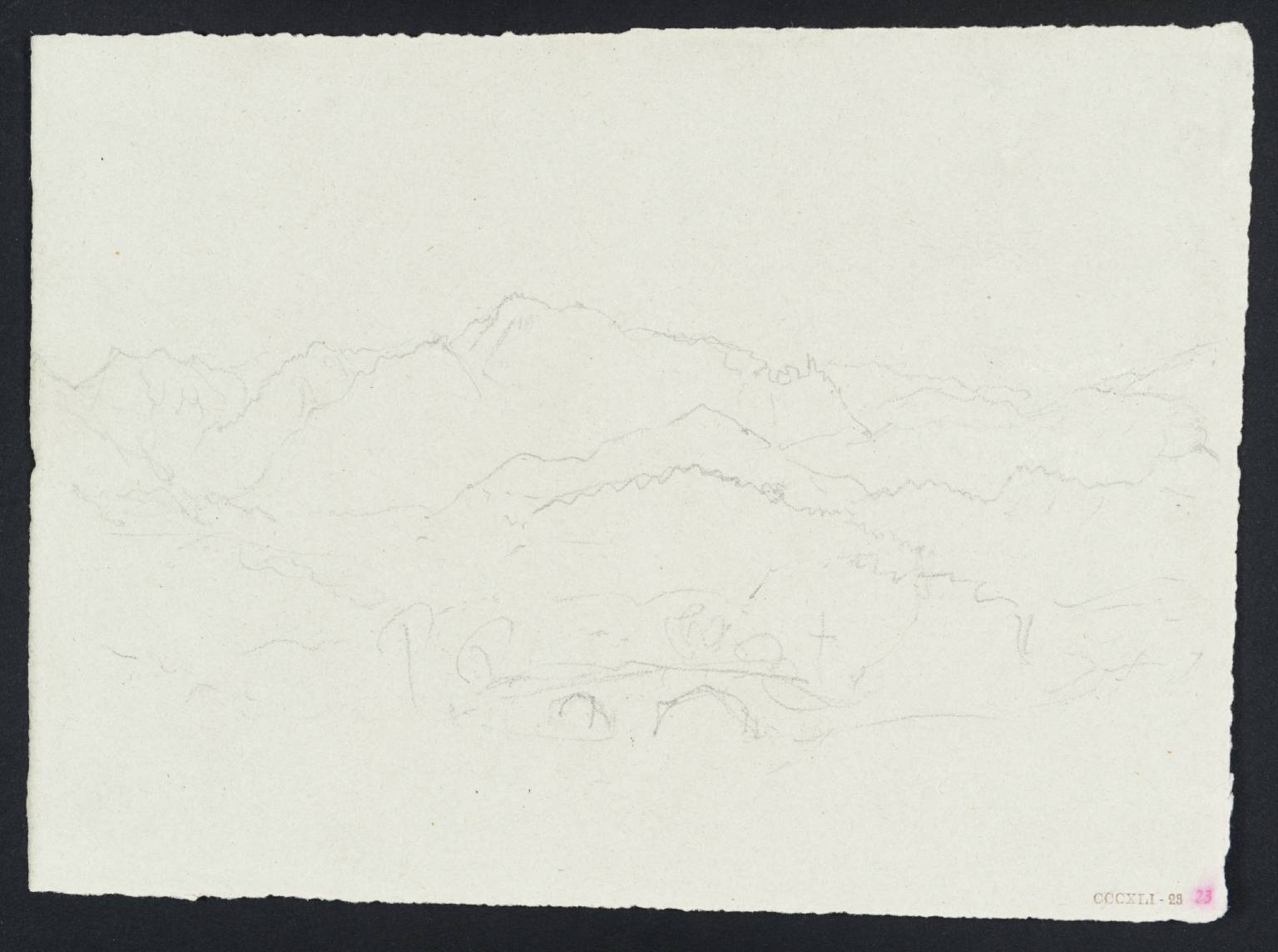 Mountains, with Bridge in Foreground