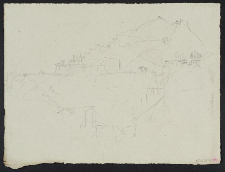 Joseph Mallord William Turner, ‘An ?Italian Town below a Mountain’ c.1828-43