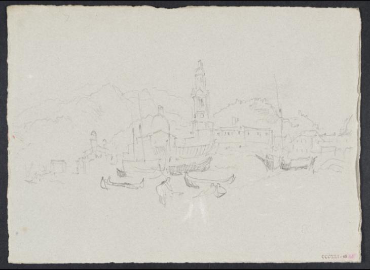 Joseph Mallord William Turner, ‘An ?Italian Waterfront, with Distant Mountains’ c.1828-43
