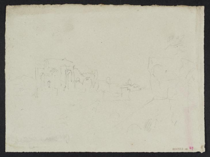 Joseph Mallord William Turner, ‘?Italian Ruins, with a Dome in the Distance’ c.1828-43