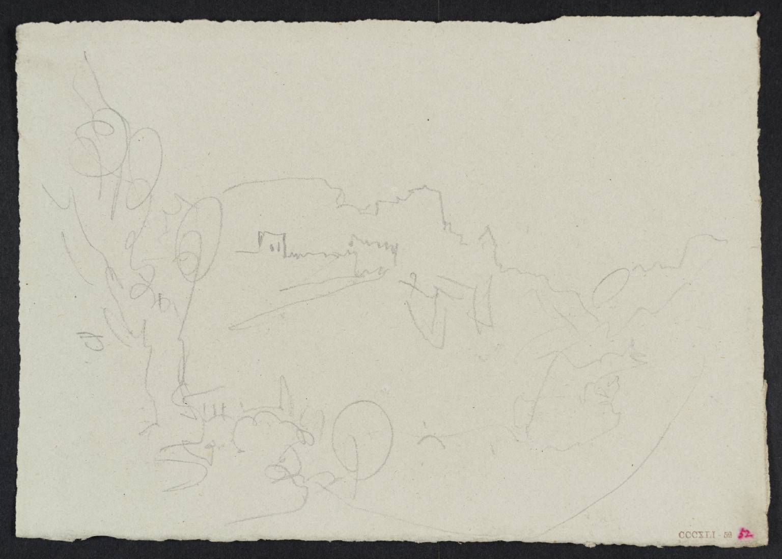 Landscape, with Castle on Hill in Mid-Distance