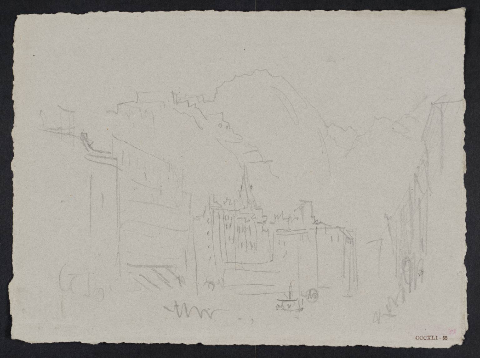 Town, with Mountains Beyond