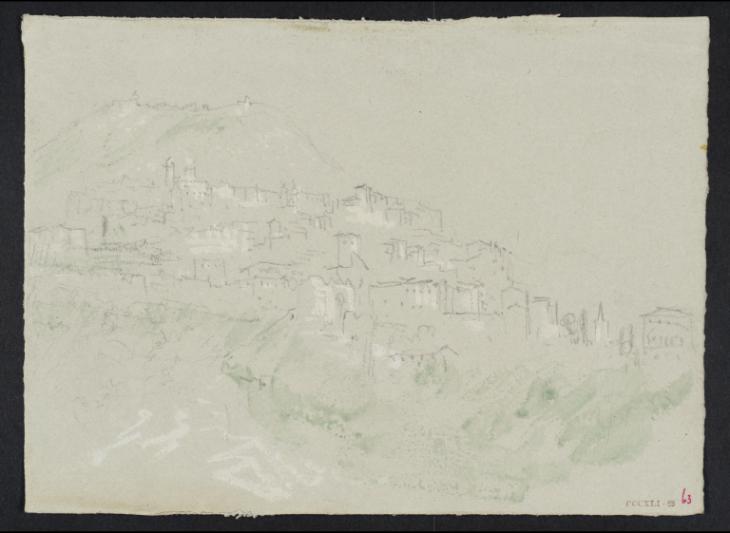 Joseph Mallord William Turner, ‘An ?Italian Town on the Lower Slopes of a Mountain’ c.1828-43