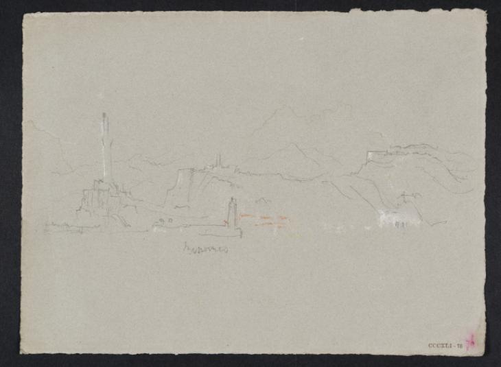 Joseph Mallord William Turner, ‘Genoa Harbour with the Lighthouse’ c.1828-37