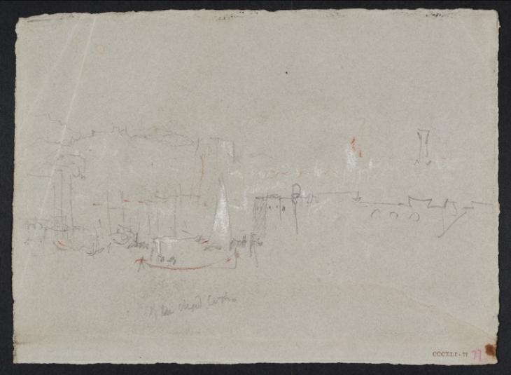 Joseph Mallord William Turner, ‘An ?Italian Harbour, with Shipping, Possibly Genoa’ c.1828-43