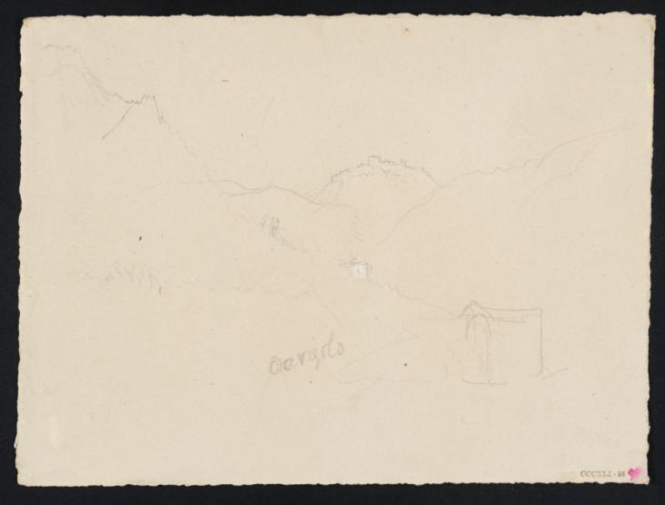 Joseph Mallord William Turner, ‘Mountains, with a Distant Castle or Town, Possibly near Carisolo’ c.1828-43