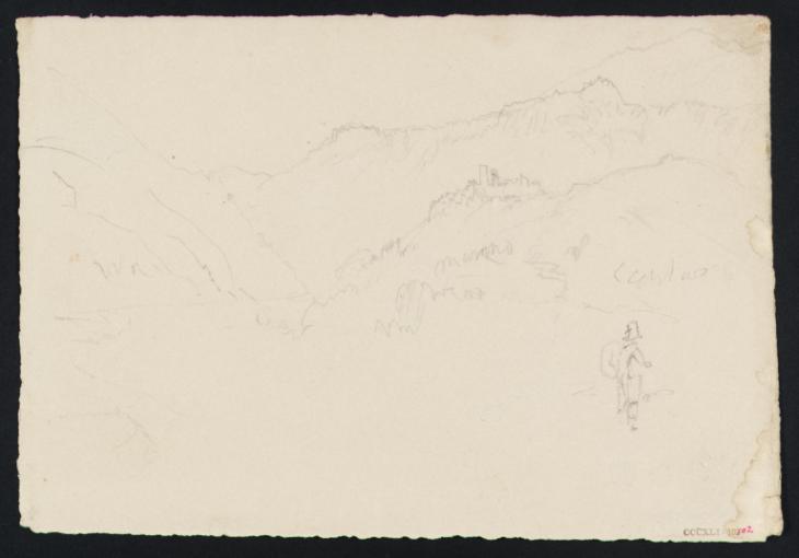 Joseph Mallord William Turner, ‘?Italian Mountains, with a Figure Walking’ c.1828-43