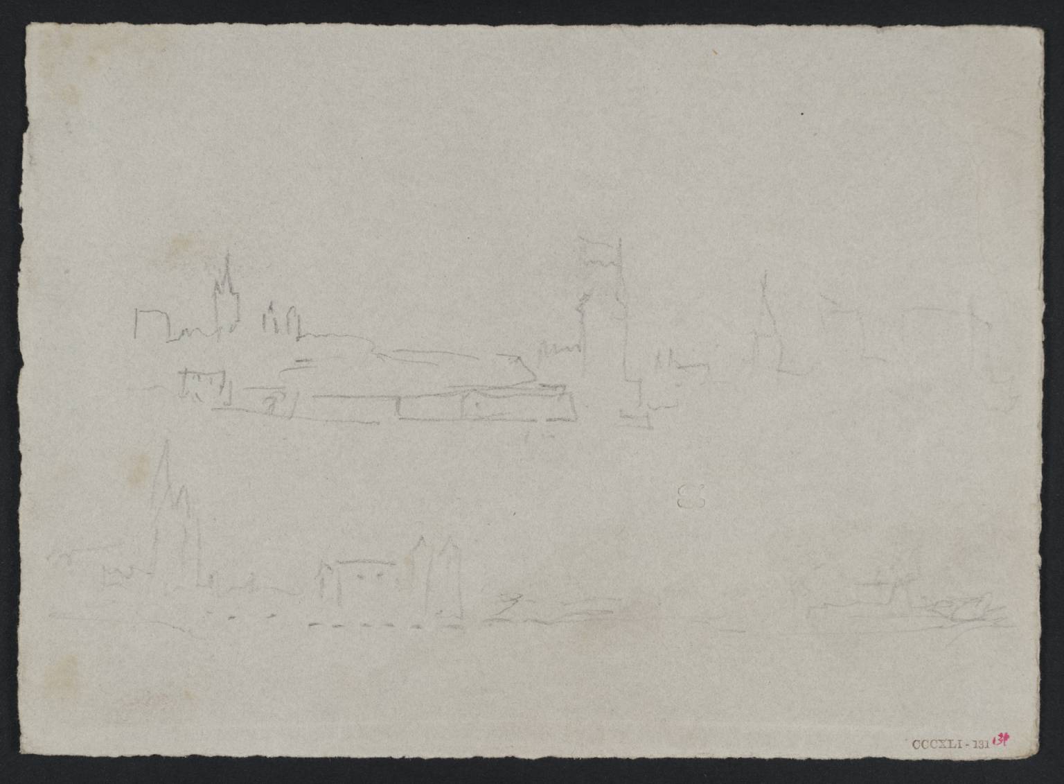 Town, with Towers beside River