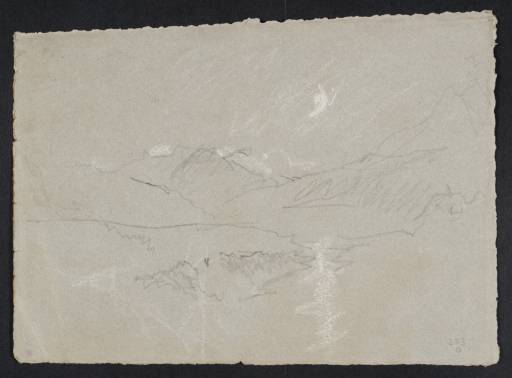 Joseph Mallord William Turner, ‘A Lake in an Alpine Mountain Valley ?near Innsbruck, with a Low Moon’ 1833