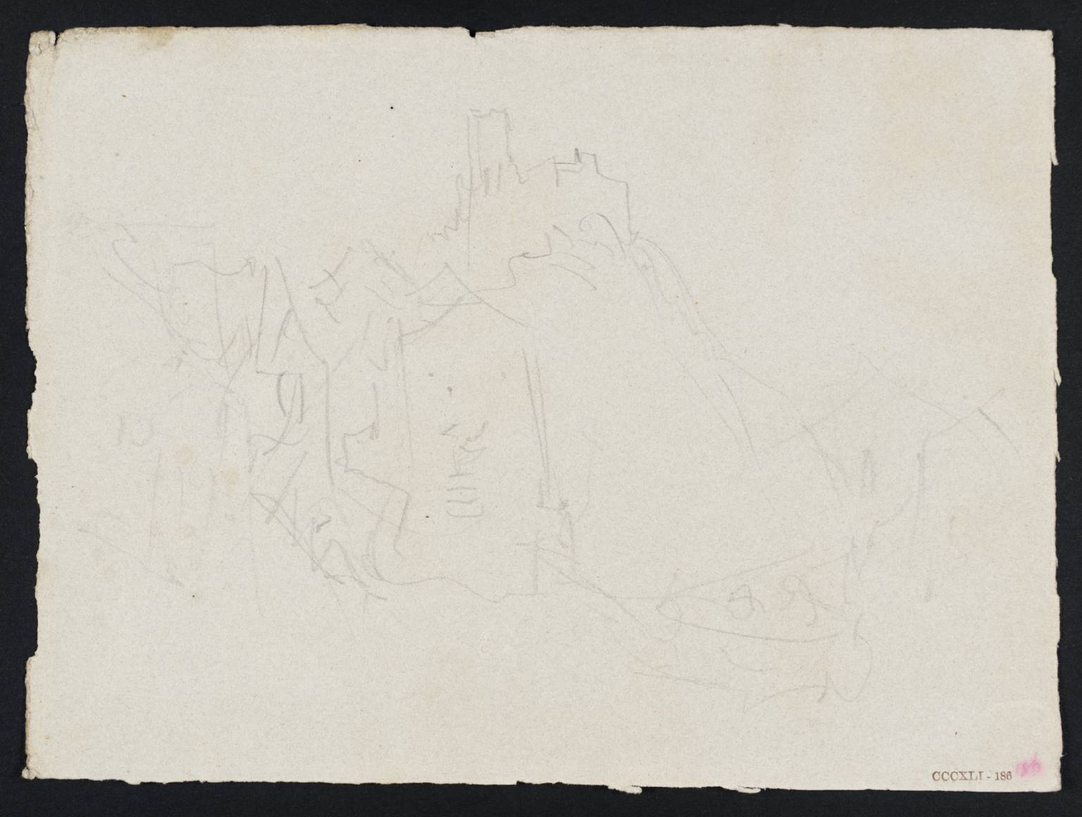 Ruined Castle on Mountain