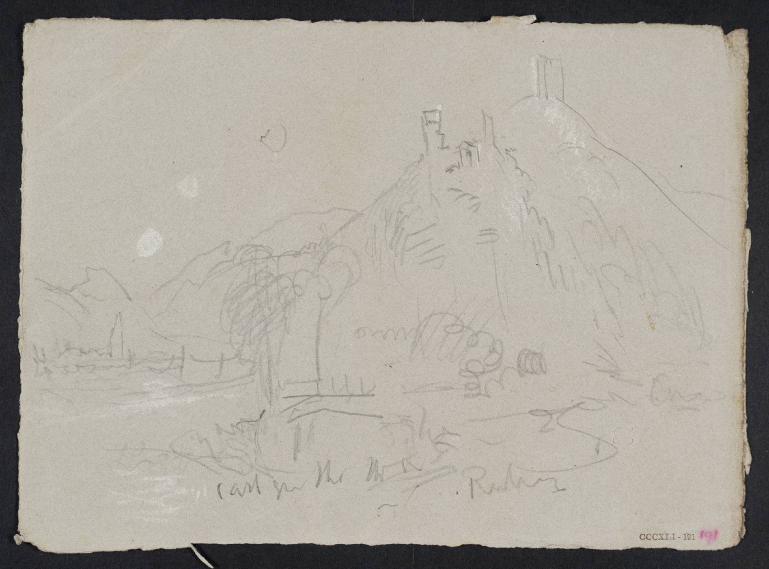 Plain, with Ruins on Mountain