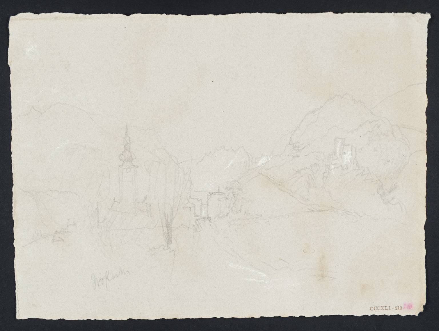 Church and Castle among Mountains. Woker... [Turner]
