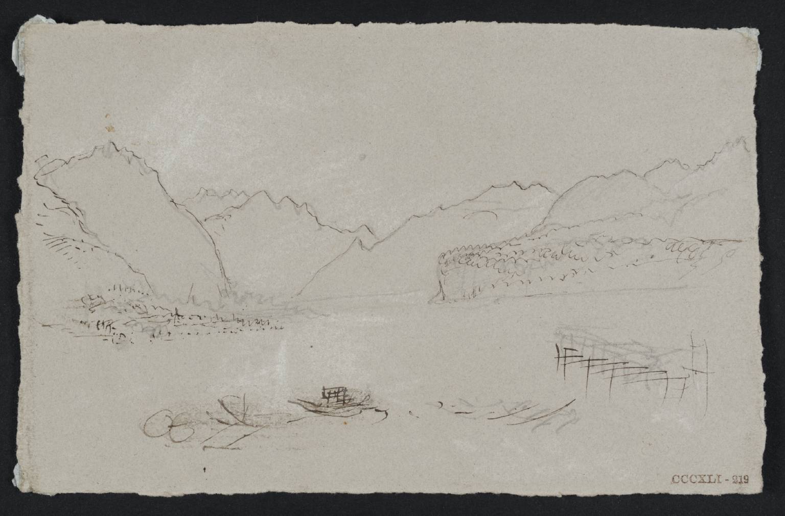 Lake, with Mountains