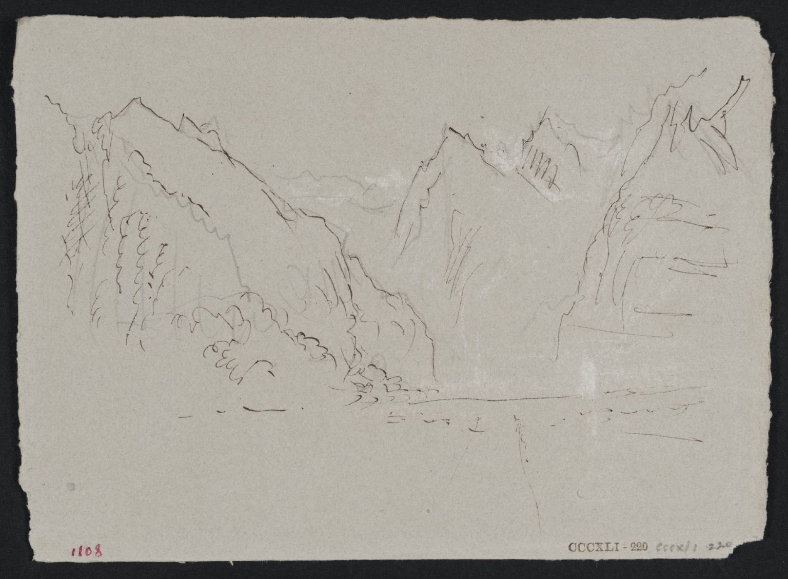 Lake, with Mountains