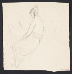 A Partly Draped Seated Woman, Turned Away